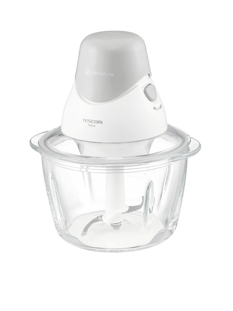 Tescom Food Processor Compact Grating Making Butter 2 Hamburger Glass Recipe Book White TK213 W <Mixing, Chopping, (coarse/fine), Whipping, > Steaks,