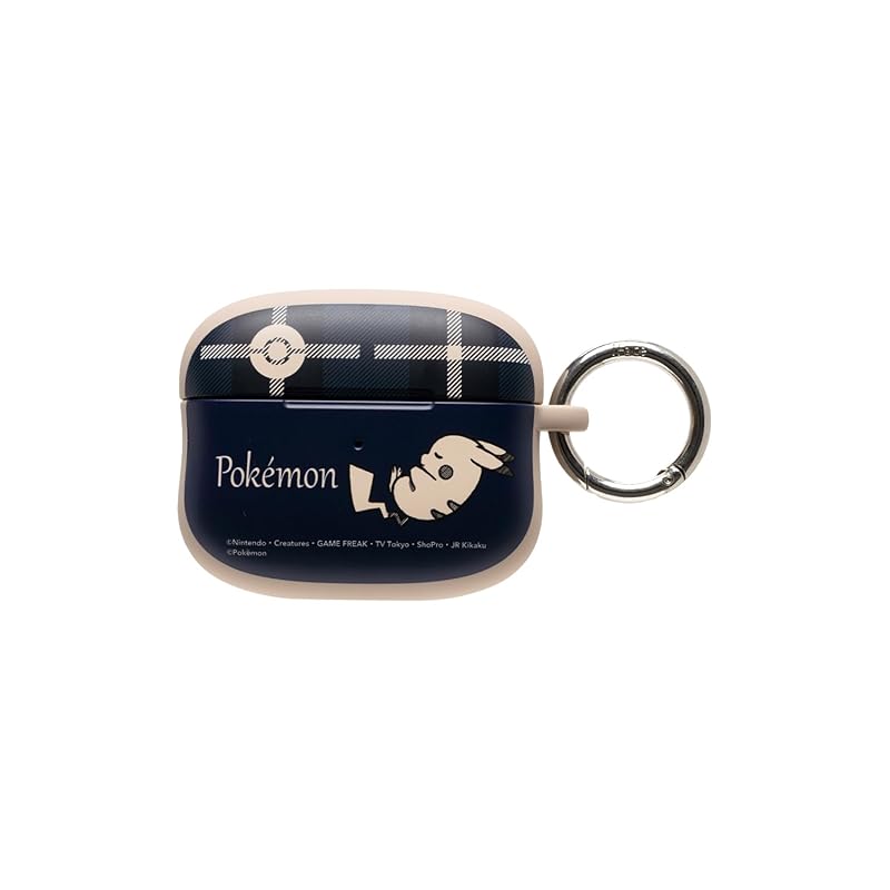 

iFace First Class Pokemon/Pokémon AirPods Pro 2nd generation/1st generation exclusive case (Check/Navy) [With carabiner eye face airpods pro case