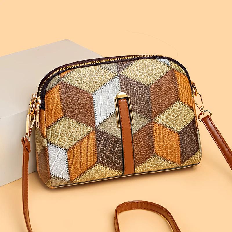 Compact Shoulder Crossbody Bags For Women Pu Leather Luxury Bags Lady Messenger Bag Simple Shell Phone Bags High Quality