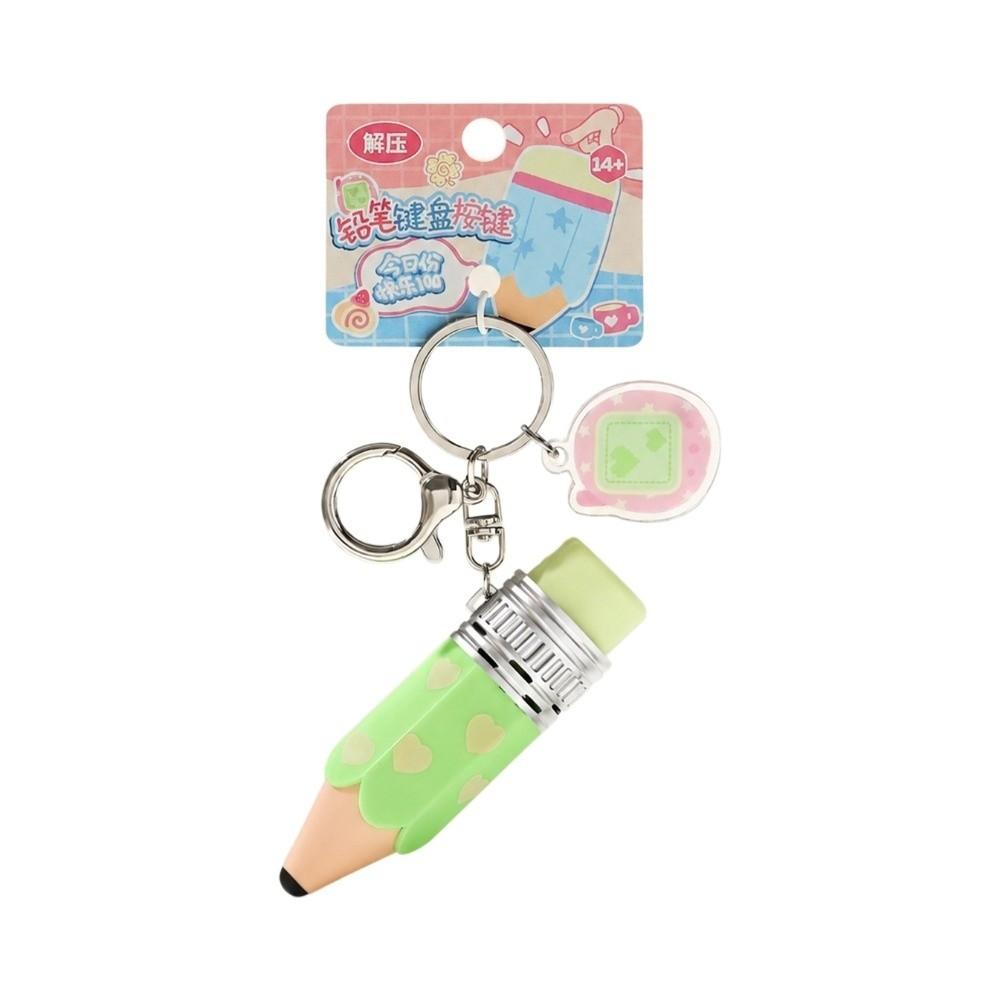 Make Sounds Pencil Shape Fidget Clicker Fingertip Toy Keyboard Keys Pendant Release Pressure