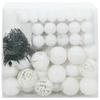 Christmas Ornament Set with 300 LEDs 120 Pcs White Plastic