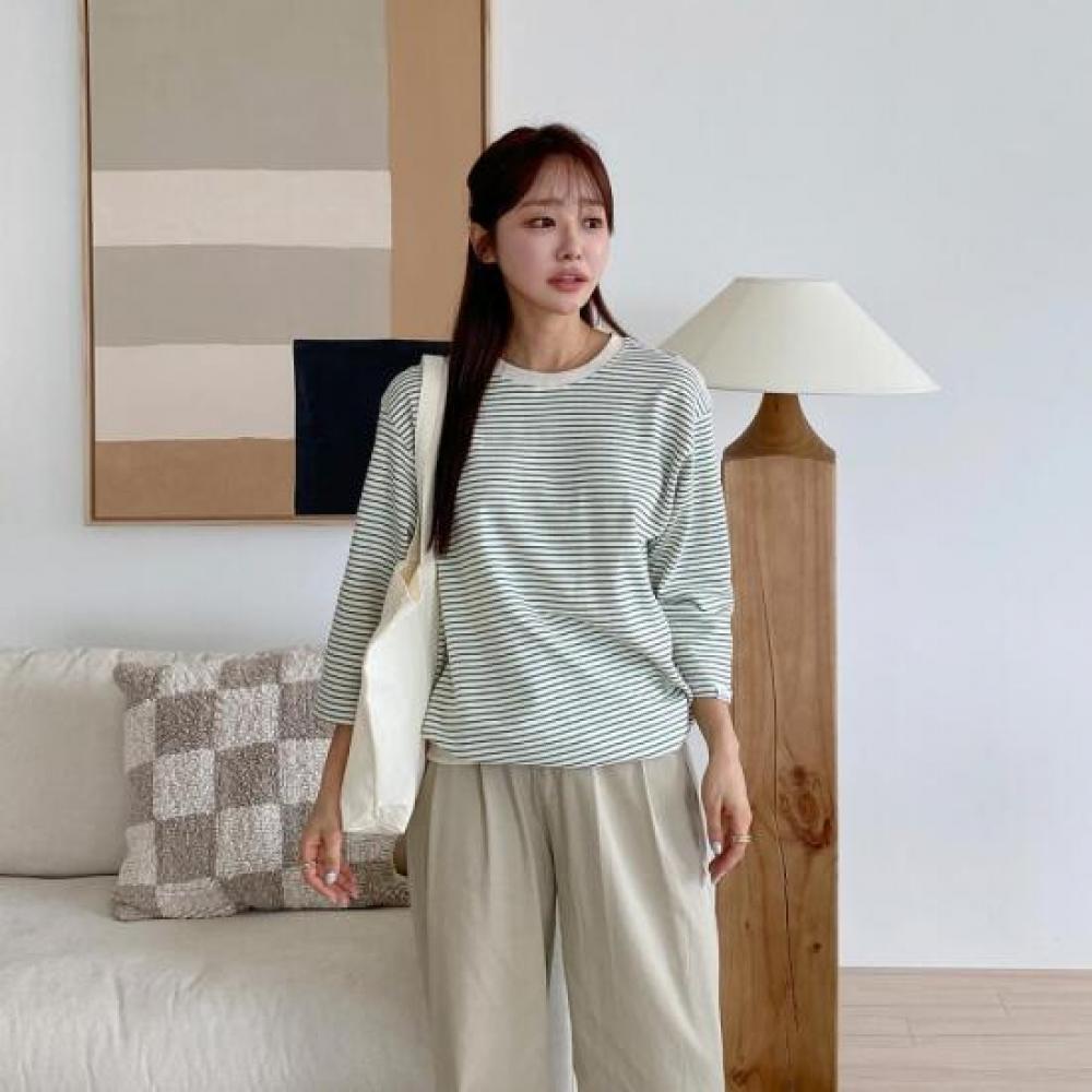 New Arrivals Open Run Women Nidika STriped AuTumn Loose FiT Long Sleeve T shirT