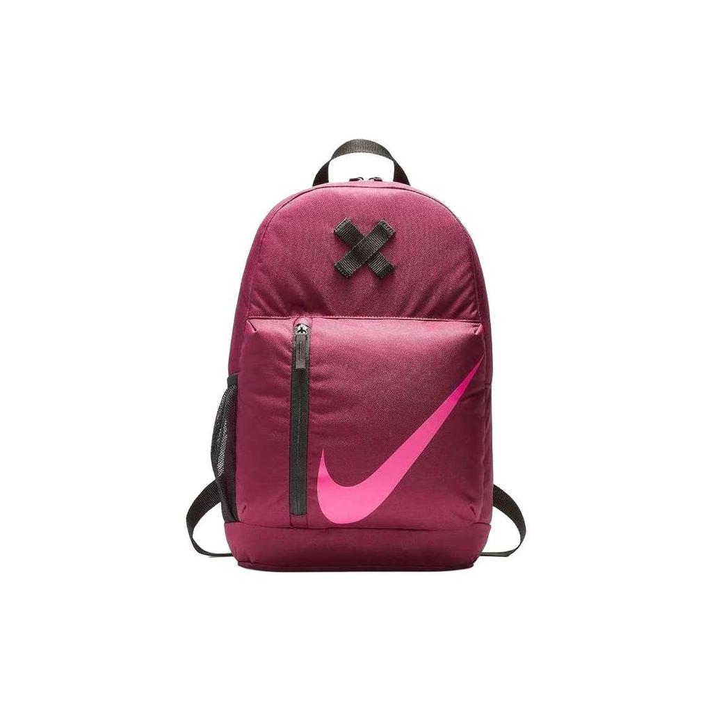 Nike Sports Casual Printed Logo Zipper Large Capacity Backpack With Pencil Case Women Backpacks Deep-Red BA5405-609