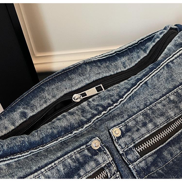 2026 Versatile Large-Capacity Personalized Denim Tote & Crossbody Bag