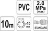 PVC PNEUMATIC HOSE 10mm X 10m WITH QUICK COUPLINGS YT-24224 YATO