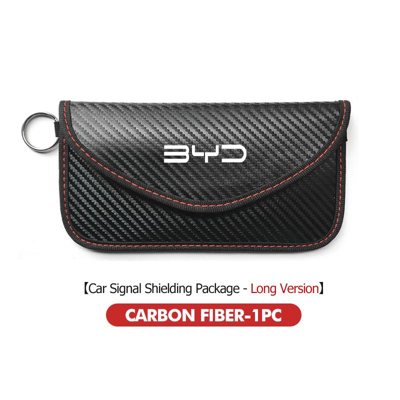 Car Key RFID Blocker Signal Box Leather Pouch Case Wallet For BYD M6 G3 G5 T3 F3 F0 S6 S7 E5 E6 L3 Tang Yuan