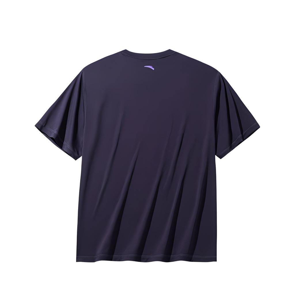 Anta Kyrie Irving Series Letter Round Neck Breathable Versatile Sports Short Sleeve T-Shirt Unisex Tops Purple 172431110-4