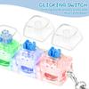 Latest Led Keyboard Keychain Fidgeting Plaything Crystal Clicker Tactile Toy Stress Reducing Keyboard Keychain Adult And Children'S Gift