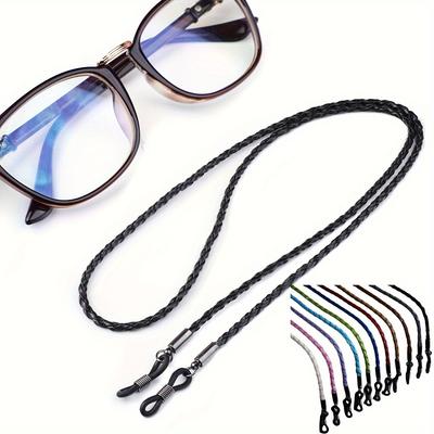 [Classic Twist Glasses Straps] Practical PU Leather Classic Versatile Twist Glasses Straps | Outdoor Sports Sunglasses Lanyard With Buckles