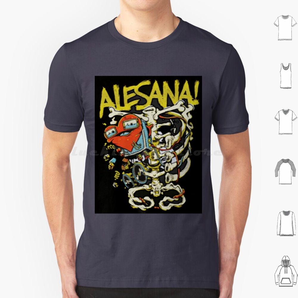 Alesana 12 T-Shirt Große Größe 100% Baumwolle Alesana Skelett Herz Szene Emo Scenemo Punk Band Post-Hardcore Hardcore Goth Gothic