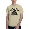1 Piece Black Funny 100 Cotton Tshirt Best Dog Dad Ever Tops Tees For Unisex