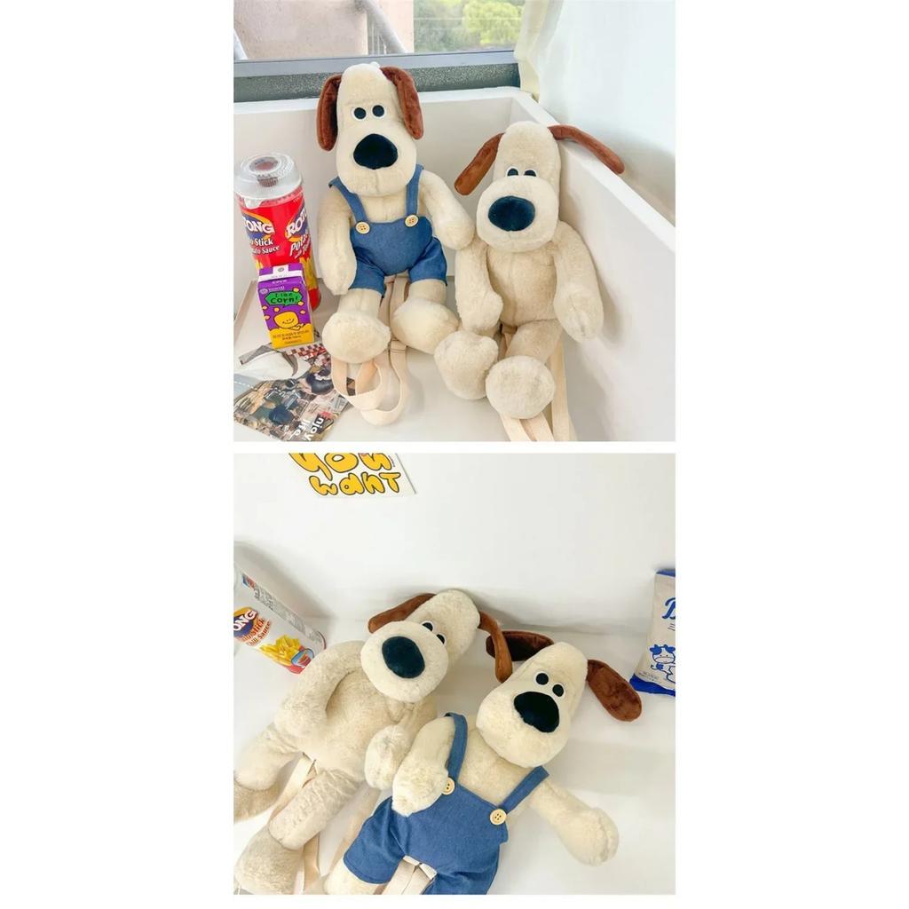 Funny Dog Plush Backpack Cute Anime Puppy Plushie Toy Doll Large Capacity Cosmetic Snack Storage Shoulder Bag Birthday Gifts