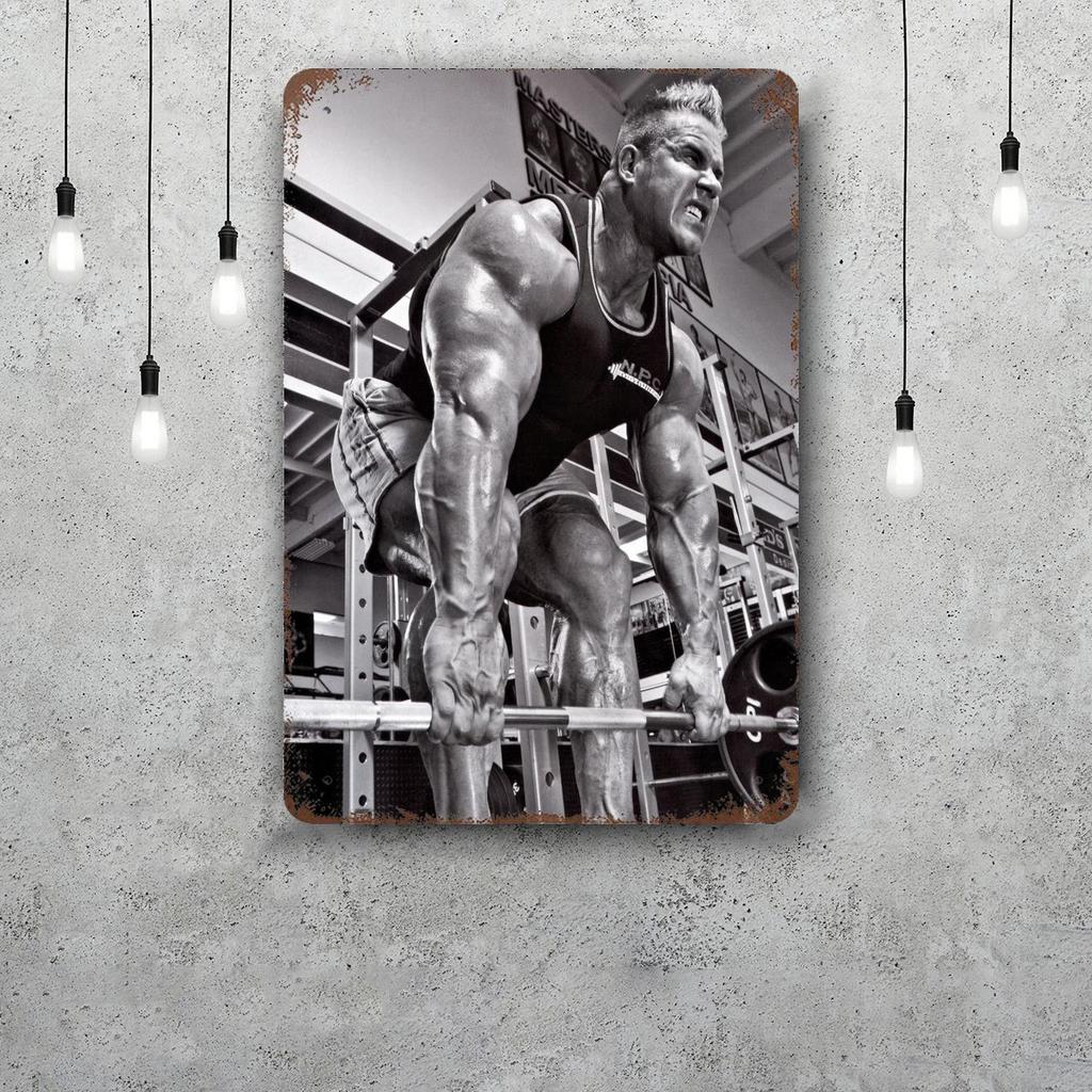Bodybuilding Funny Bar Metal Sign Retro Plaque Vintage Sign Alcohol Drinker Pub Club Man Cave Kitchen Wall Decoration