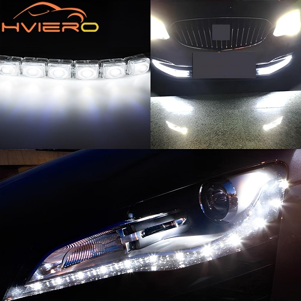 1PCS DRL COB White Flexibles Fog Lights Day Times Running Auto Head Lamp Waterproof 10w Bright Led Car Styling Gluttonous Snake