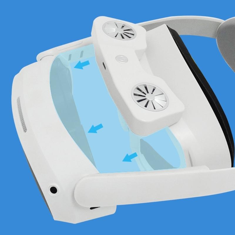 Upgraded VR Fan Air Circulation L Interface for  4 VR Headsets L Interface Air Circulation 2Cooler Fan