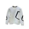 Men's 2025 Korean Style Trendy White Jacquard Zipper Hoodie, Long Sleeve