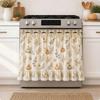 Rustic Oven Curtain with Ties Decorative Farmhouse Cover