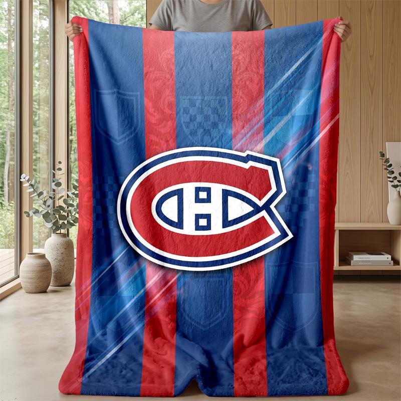 Montreal Canadiens Flanell Fleece Decke Gemütlich Warm Überwurfdecke für Sofa Bett Reise Ganzjahresgebrauch