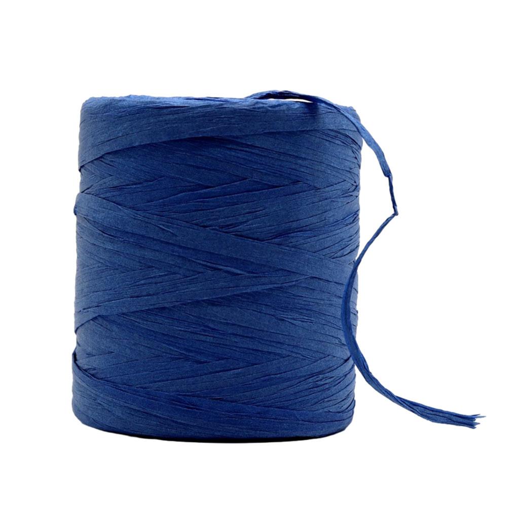 

Широке застосування. Красиві проекти своїми руками з пряжі з рафії. Натуральна паперова стрічка. Суцільна пряжа для в’язання гачком сапфірове скло синього кольору кольору