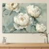 1pc Vintage white peony pattern tapestry, polyester fabric, machine washable, suitable for bedroom and living room.