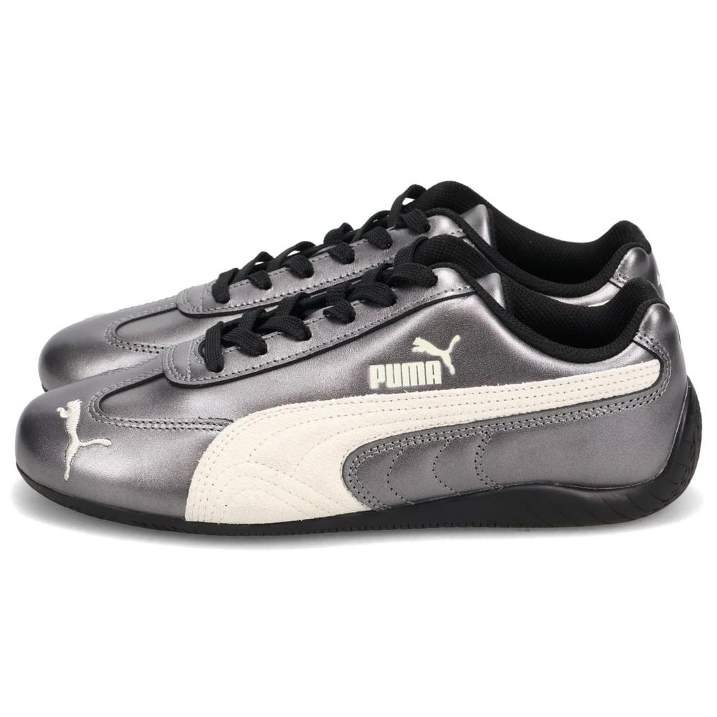 PUMA Speedcat Metallic Sneakers Sleek Low-Profile Driving Shoes Black 22.5cm 403689