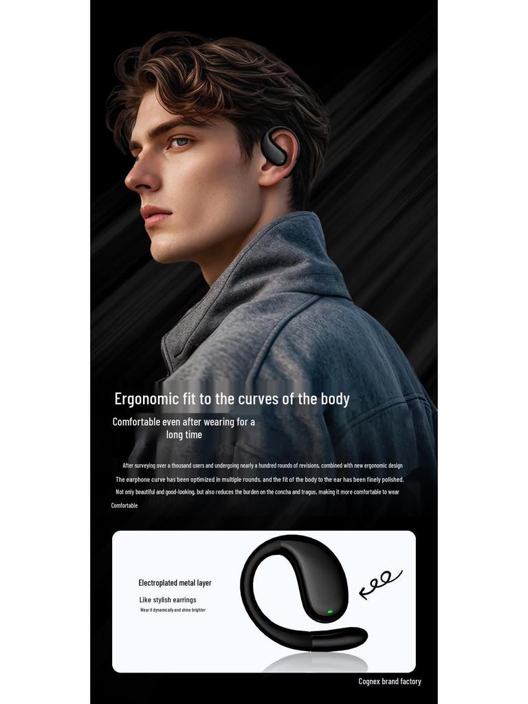Bluetooth Wireless Sports Clip-on Earphones 2026 with AI Smart Translation
