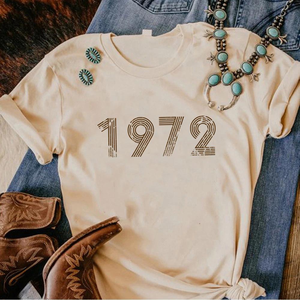 1972 t shirt women comic summer anime tshirts girl comic y2k clothing S