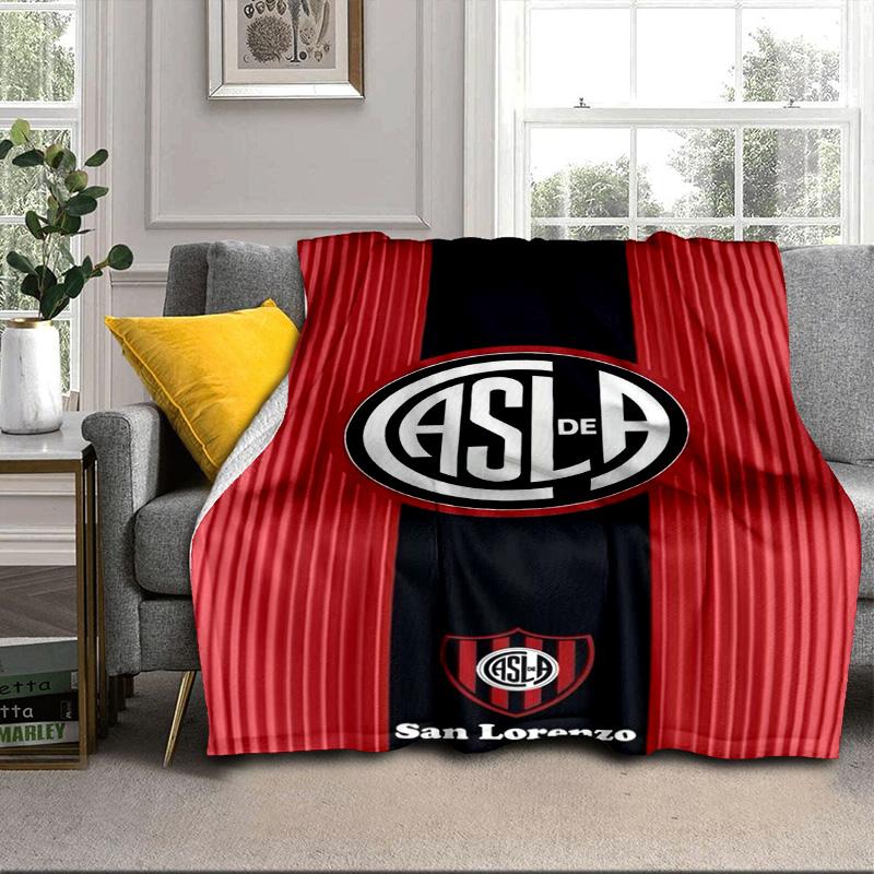 Club Atletico San Lorenzo  Portable Blanket/Soft Blanket Bedding Blanket Suitable for Travel Camping Living Rooms Offices Sofas Fan Gifts