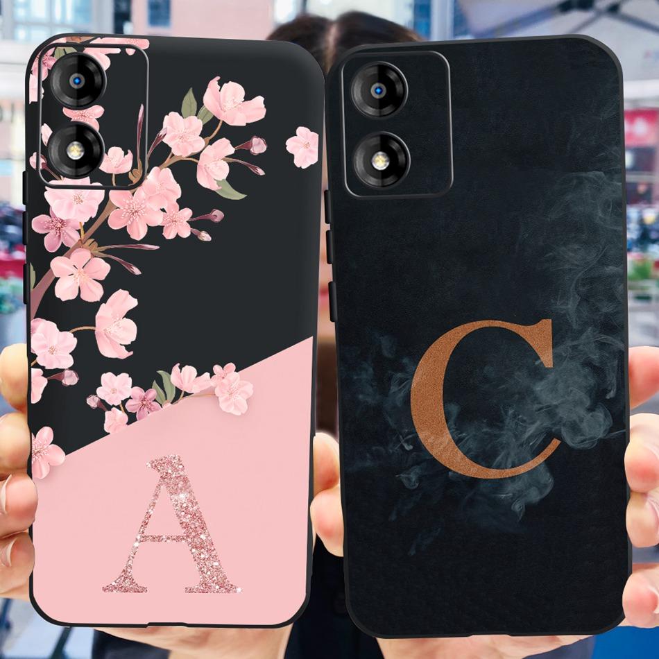For Motorola Moto E13 Case MOTO E13 E 13 4G Cute Letter Soft Silicon TPU Slim Phone Back Cover