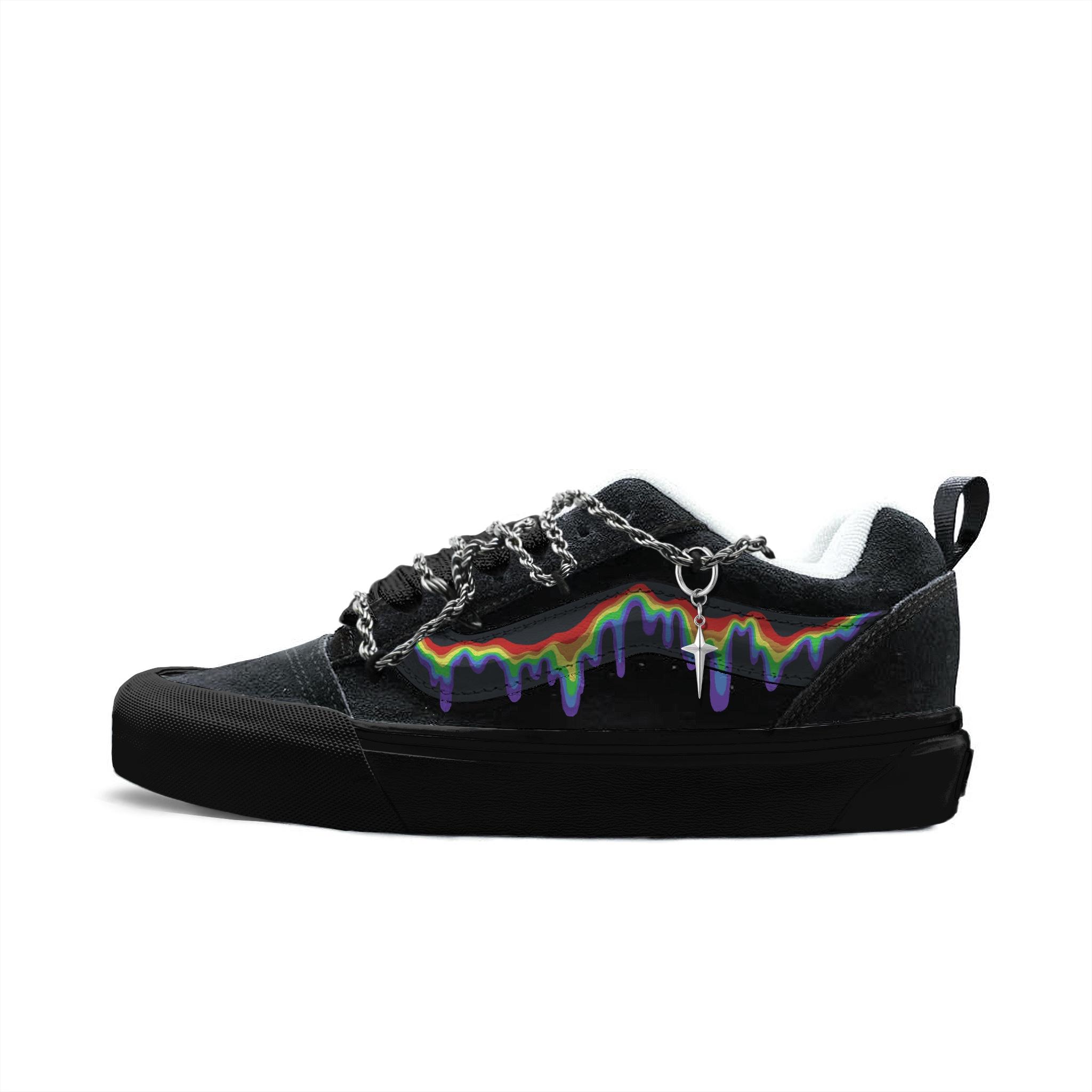 

Vans Knu Skool Abrasion Resistant Abrasion Resistant Low top Skateboard Shoes Unisex Black VN0009QC6BT1(Team613-) 35