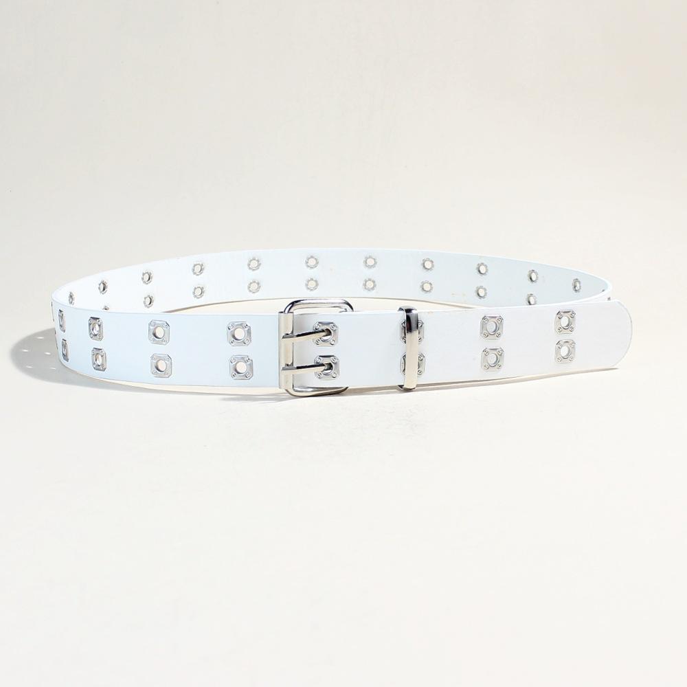 Punk Double-Breasted Heavy Metal Belt Jeans Decorative Belt Air Eye Belt
