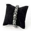 Mens Stainless Steel Cuban Link Bracelet Heavy Duty Black Oxidized Retro Gothic Punk Biker Style Jewelry Adjustable for Men