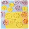 8 Pack Cookie Cutters Cookie Embossing Molds Flower Shaped Baking Tools Biscuit Molds PP Material for DIY Baking Cookie