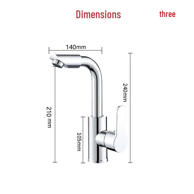 Waschbeckenarmatur für heißes und kaltes Wasser