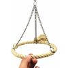 Bissfester Vogelseilring Schaukel Metall Baumwollseil Hängender Käfig Vogel 15cm Papageienschaukelständer Für Wellensittich Nymphensittich Papagei