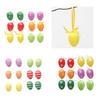 Colorful Eggs with HangableStrap Easter Day Decors Family Garden Decors
