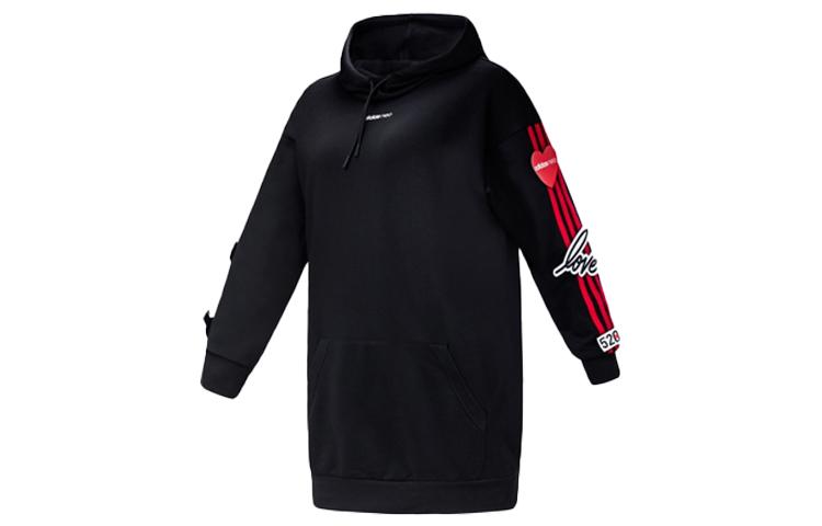Adidas Neo Sweatshirts Women s Black Hooded Moderate Regular EI4444 L