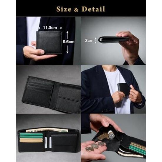 Tokyo Shitamachi Kobo Wallet Mens Bi-fold Genuine Leather Supreme Made Japan Saffiano Large Capacity Card Storage Gift Box Included Green