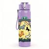 1PC Robot Space Character Cartoon Print 750ml Color Plastic Sports Water Bottle Leakproof Flip Straw Lid Suitable for Sports Office Home Use