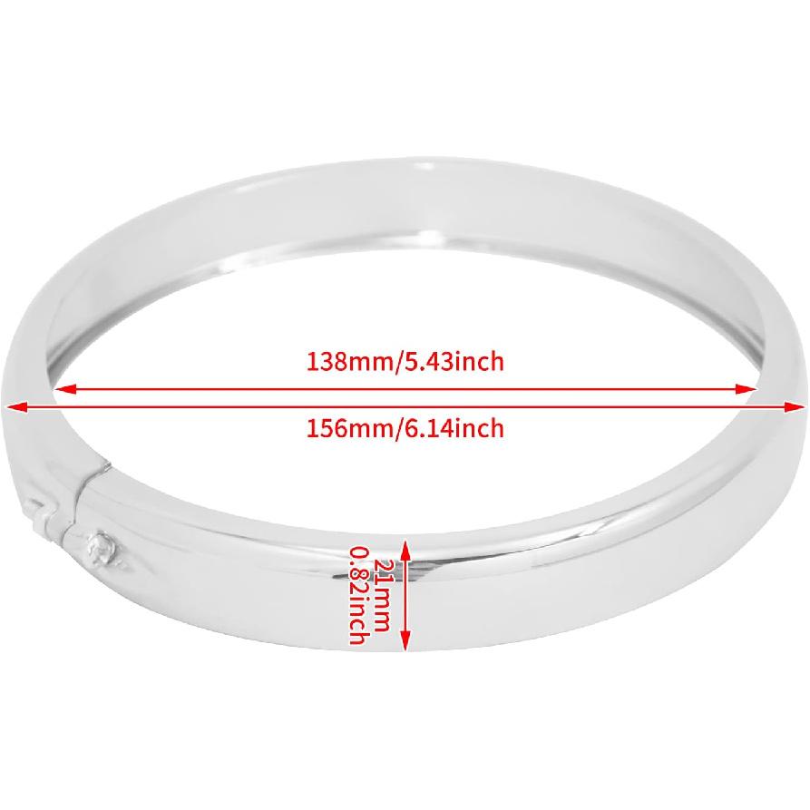 HDBUBALUS Headlight Trim Ring Head Lamp Decorate Ring Fit for Harley Softail Street Bob 2018-2024 1 Pc (Chrome)