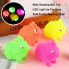 High Quality Luminous Glowing Ball Elastic Led Light Up Fun Squeeze With Rope Squeaky Kid Prank Toy