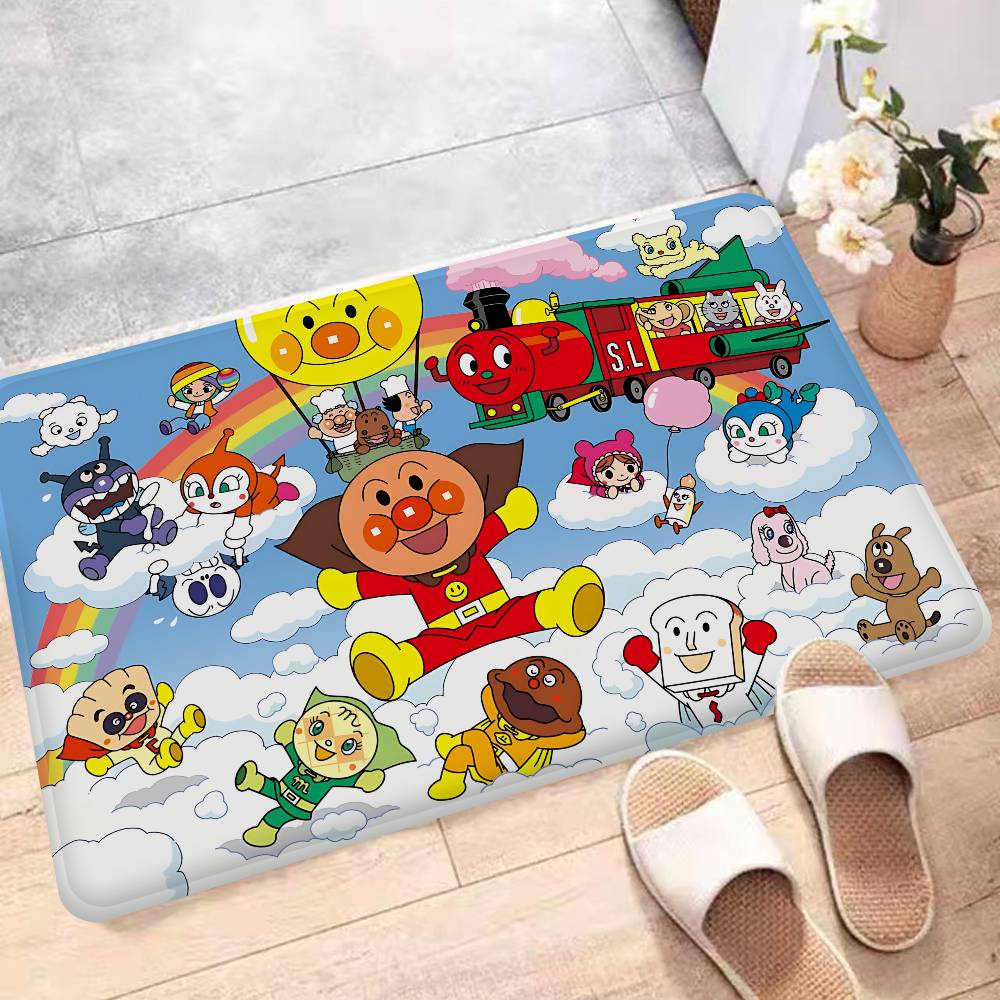 Classic Anime A-Anpanman-Cartoon Kitchen Mat Kids Room Bedroom Decoration Balcony Anti-Slip Doormat Living Room Alfombra