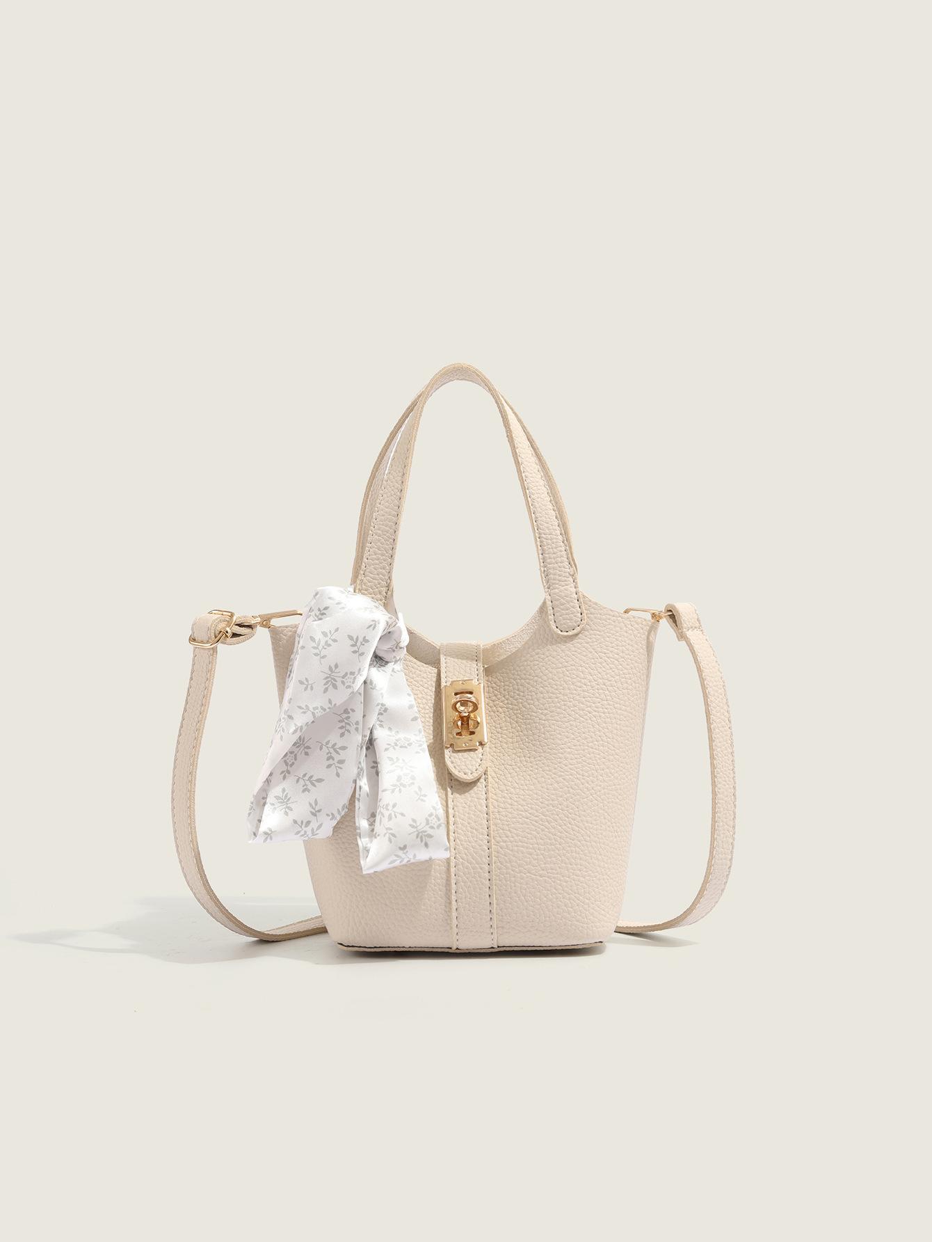 Textured Portable Vegetable Basket Bag Women S Trend Women S Silk Scarf Bag Fashion Commuter Shoulder Messenger Bag Women
