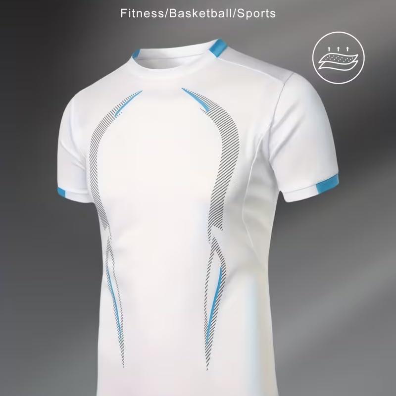 3D digital printing fashionable casual men s short-sleeved T-shirt - polyester fiber comfortable and durable fabric S