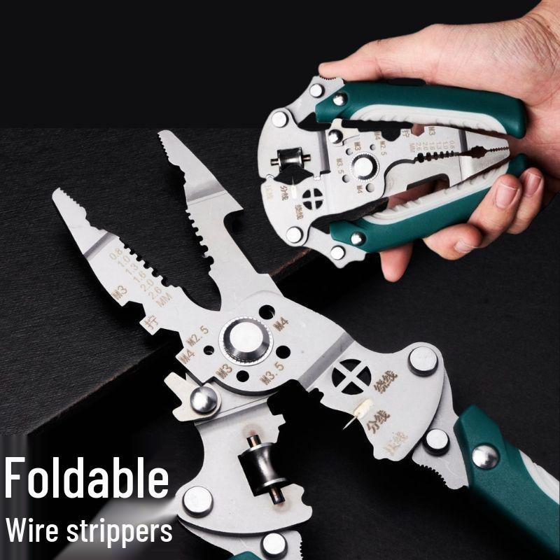 Multi-Functional Electrician Wire Stripper: New Model for Cutting, Splitting, Pulling, and Winding. 089D Multi-functional Wire Stripper