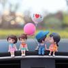 Adorable Kissing Couple Car Ornaments - Cute Interior Decorations for Cars