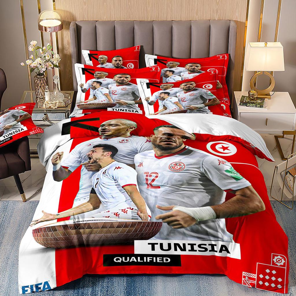 Home Textile Quilt Set Four-Piece World Cup Football 3D Printing Three-Piece Bedding