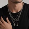 European and American Hip Hop Niche High-end Necklace Collarbone Chain Men's High Street Design Jewelry