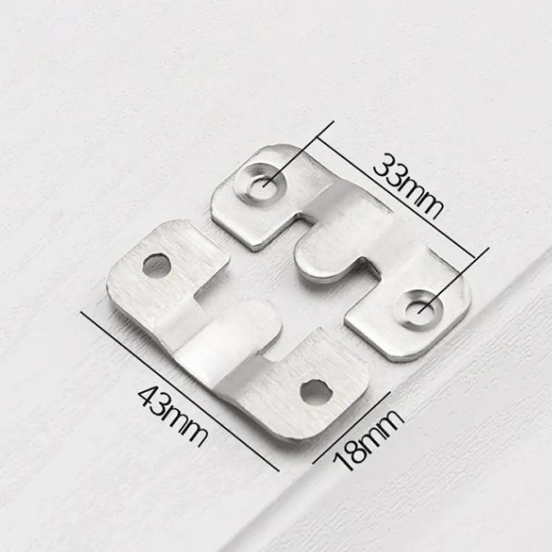 10PCS Universal Mounting Hooks Heavy Duty Wall Hanger Bracket for Pictures Frames Furniture Home Decor Storage