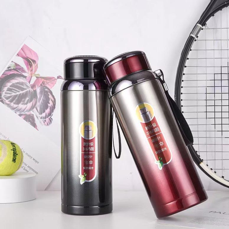 Thermal Water Cup 316 Stainless Steel Thermos Bottle 6-12 Hours Thermal Insulation Eco-Friendly Europe Design for Travel Offices